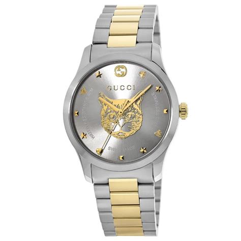 gucci g-timeless silver dial stainless steel ladies watch|Ladies' Gucci G.